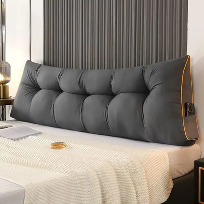 Large Bedside Triangular Pillow for Playing on The Bed Soft Upholstered Removable Washable Pillow for Bedroom Sofa Home Decor