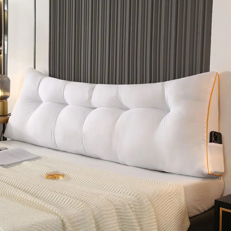 Large Bedside Triangular Pillow for Playing on The Bed Soft Upholstered Removable Washable Pillow for Bedroom Sofa Home Decor