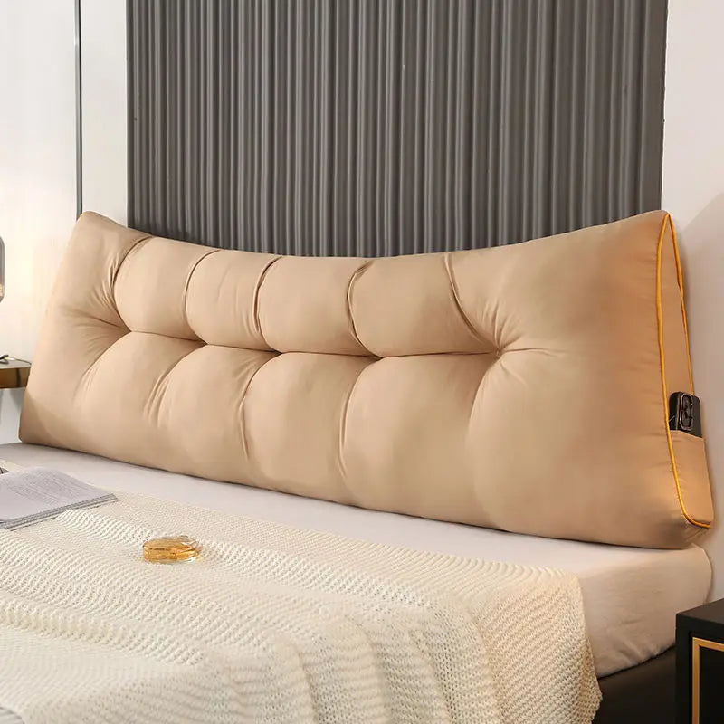 Large Bedside Triangular Pillow for Playing on The Bed Soft Upholstered Removable Washable Pillow for Bedroom Sofa Home Decor
