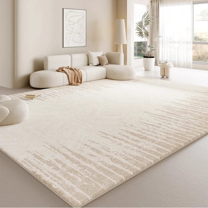 Cream Style Rugs for Bedroom Thick Washable Lounge Floor Mat Large Area Living Room Decoration Plush Carpet Home Fluffy Soft Rug