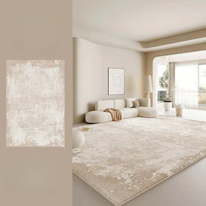 Cream Style Rugs for Bedroom Thick Washable Lounge Floor Mat Large Area Living Room Decoration Plush Carpet Home Fluffy Soft Rug