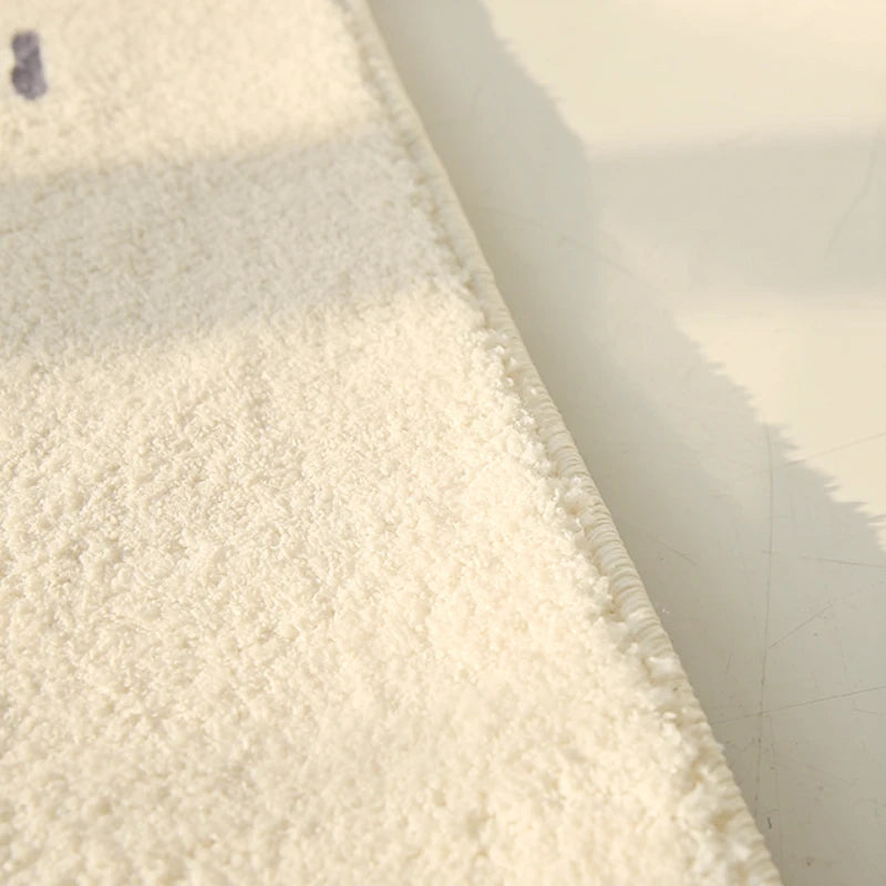 Cream Style Rugs for Bedroom Thick Washable Lounge Floor Mat Large Area Living Room Decoration Plush Carpet Home Fluffy Soft Rug