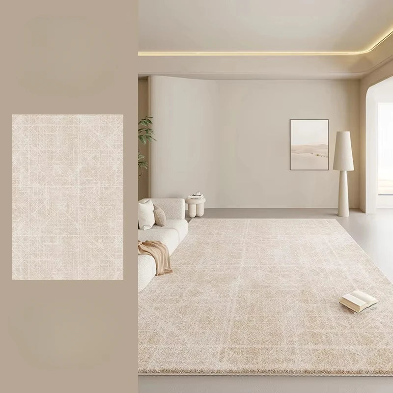 Cream Style Rugs for Bedroom Thick Washable Lounge Floor Mat Large Area Living Room Decoration Plush Carpet Home Fluffy Soft Rug