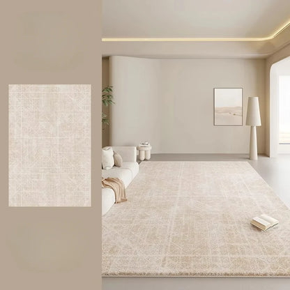 Cream Style Rugs for Bedroom Thick Washable Lounge Floor Mat Large Area Living Room Decoration Plush Carpet Home Fluffy Soft Rug