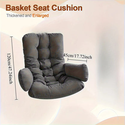 Hammock Rocking Chair Cushion Egg-shape  Cushion Available for Garden Living Room Decoration (Without Hanging Basket Seat) Cojin
