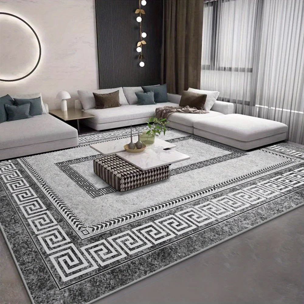 VIKAMA Minimalist And Luxurious Living Room Carpet Abstract Bedroom Rug Dirt-Resistant And Easy To Clean Home Decor Accessory