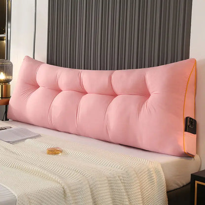 Large Bedside Triangular Pillow for Playing on The Bed Soft Upholstered Removable Washable Pillow for Bedroom Sofa Home Decor