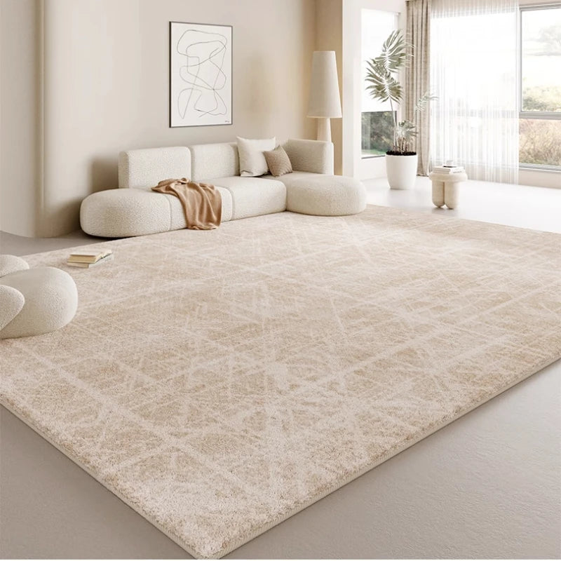 Cream Style Rugs for Bedroom Thick Washable Lounge Floor Mat Large Area Living Room Decoration Plush Carpet Home Fluffy Soft Rug