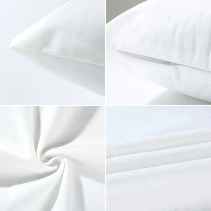 4pcs Natural plant leaves digital printing pillow cover Short plush Suitable living rooms bedrooms sofas throw cushion cover