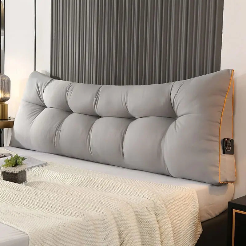 Large Bedside Triangular Pillow for Playing on The Bed Soft Upholstered Removable Washable Pillow for Bedroom Sofa Home Decor